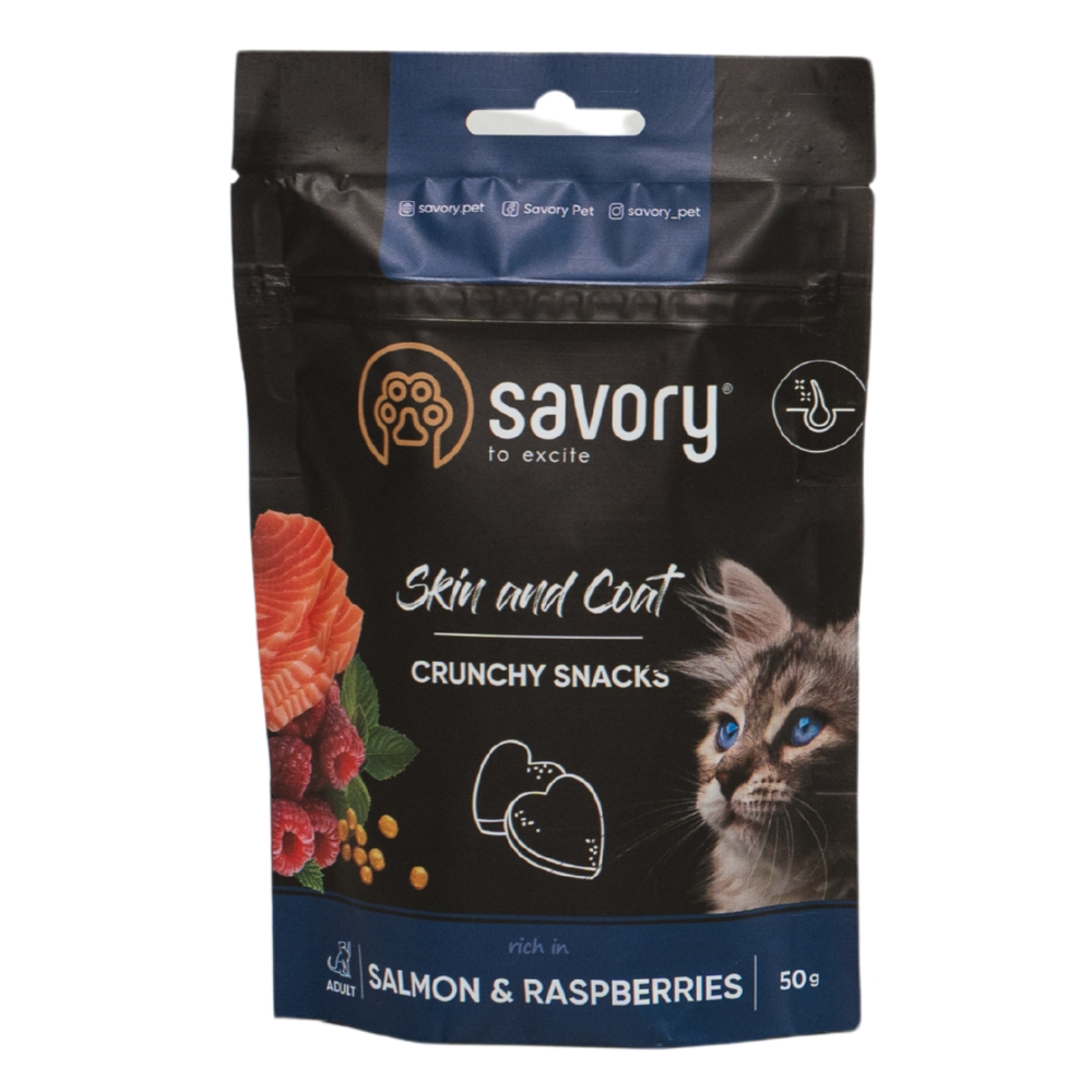 https://admins.vetfarmas.ee/storage/media/19213/4820232631386_1_Savory-kārumi-kaķiem-Skin&Coat-Salmon&Raspberries-50-g.jpg